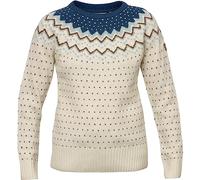 Fjällräven Övik Knit Long-Sleeved Sweater White Blue Brown - XL