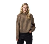 Fjällräven Övik Solid Jacquard Knit Sweatshirt Brown M Woman