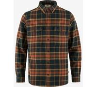 Fjällräven Övik Twill Long Sleeve Shirt Orange Navy Blue - S