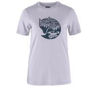 Fjall Raven - Lightweight merino wool hiking T-shirt with short sleeves - Abisko Wool Fox SS W Lavender Mist Dark Navy for Women in Recycled Polyester - Size XS - Purple Purple XS