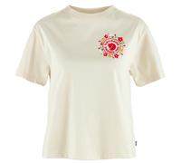 BRAND NEW Fjallraven Womens Fjallblomster Logo T-shirt Chalk White