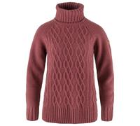 Fjällräven - Women's Övik Cable Knit Roller Neck - Wool jumper size XL, red