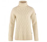 Fjallraven 84793-113 Övik Cable Knit Roller Neck W/Övik Cable Knit Roller Neck W Sweatshirt Women's Chalk White Size XS