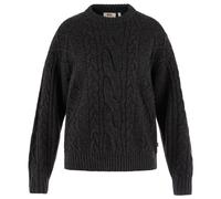 Fjällräven Övik Cable Knit Sweatshirt Black L Woman
