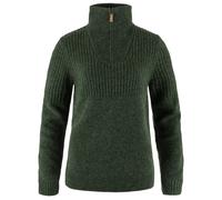 Fjällräven - Women's Övik Half Zip Knit - Wool jumper size S, olive