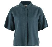 Fjällräven - Women's Övik Hemp Camp Shirt S/S - Shirt size XL, blue