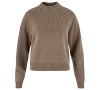 Fjällräven Övik Solid Jacquard Knit Sweatshirt Brown S Woman
