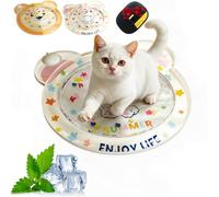 fjaldjfu 2026 New Non-Slip Cooling Splash Pet Mat, Cooling Splash Mat- Keeps Paws & Bowls Cool - Ideal For Hot Days - Easy To Clean, Perfect For Food Or Water Spills (1PCS-B,100CM)