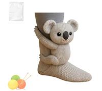 fjaldjfu 3D Knit Animal Socks, 2025 New Novelty Floor Sock for Christmas, Double-Sided Hand Crocheted Winter Warm Sock, Multiple Styles of Animal Socks, Christmas Gifts for Unisex (G)
