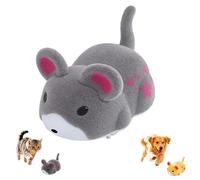 fjaldjfu Active Hamster Indoor Dog Toy - Intelligent Obstacle Avoidance Electric Dogs Toy - Soft and Pet-Friendly Design Moving Hamster Toys for Pet Homes Floor Entertainment Floor Desktop (1pc grey)