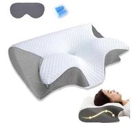fjaldjfu Airway Pro Sleep Apnea Pillow, 2025 New Upgrade Sleep Apnea Relief Cervical Pillow, Memory Orthopedics Pillow for Side, Stomach, And Back Sleepers, Ergonomic Contoured Design (GRAY)