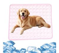 fjaldjfu Dog Cooling Mat, Durable Washable & Reusable Self Cooling Pad with 3-Layer Cooling, Waterproof Summer Pet Cool Bed for Dogs & Cats Home and Travel (1PC-Pink,XS)