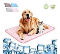 fjaldjfu Pet Cooling Mat, 2026 New Summer Multiple Specifications Cooling Mat for Dogs, reusable Durable Cat Cool Blanket for Indoor and Outdoor on the Go or in the Car (pink, M)