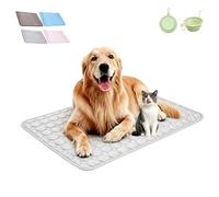 fjaldjfu Pet Cooling Mat, 2026 New Summer Multiple Specifications Cooling Mat for Dogs, reusable Durable Cat Cool Blanket for Indoor and Outdoor on the Go or in the Car (white, M)
