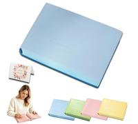 fjaldjfu Thickened Color Brick Notebook, A5 PU Leather Hardcover Journal, 720 Pages Thick Bleedproof Paper, with Ribbon Bookmark Pen Holder, for Office School Travel Gift (blue)