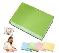 fjaldjfu Thickened Color Brick Notebook, A5 PU Leather Hardcover Journal, 720 Pages Thick Bleedproof Paper, with Ribbon Bookmark Pen Holder, for Office School Travel Gift (green)