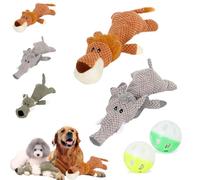 fjaldjfu Wowpetsmart Invincible Chewanimals, Wowpetsmart for Heavy Chewers, Wowpetsmart Dog Chew Toys,Designed for Heavy Chewers, Interactive Squeaky Dog Toys for Heavy Chewers (2pcs-A)