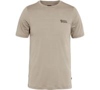 Fjall Raven - Lightweight merino wool hiking T-shirt - Abisko Wool Logo SS M Light Fossil for Men in Wool - Size L - Beige Beige L