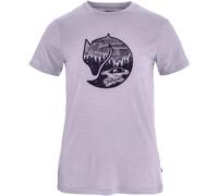 Fjall Raven - Lightweight merino wool hiking T-shirt with short sleeves - Abisko Wool Fox SS W Lavender Mist Dark Navy for Women in Recycled Polyester - Size M - Purple Purple M