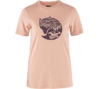 Fjall Raven - Merino wool T-shirt - Abisko Wool Fox SS W Chalk Rose Port for Women in Wool - Size S - Pink Pink S