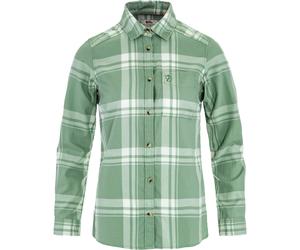 Fjall Raven - Organic cotton shirt - Övik Lite Flannel Shirt W Misty Green Eggshell for Women - Size S Green S