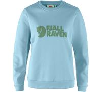 Fjall Raven - Organic cotton sweatshirt - Fjällräven Logo Sweater W Breeze Blue Patina Green for Women - Size M Blue M