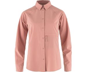 Fjall Raven - Stretch shirt made from recycled polyester - Abisko Trekking Shirt W Dusty Rose for Women in Recycled Polyester - Size L - Pink Pink L