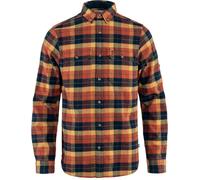Fjall Raven - Thick cotton shirt - Singi Heavy Flannel Shirt M Autumn Leaf Dark Navy for Men - Size S - Orange Orange S
