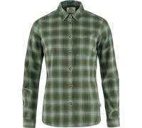 Fjall Raven - Thick cotton shirt- Women - Övik Flannel Shirt W Deep Forest Patina Green for Women in Recycled Polyester - Size L Green L