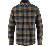 Fjall Raven - Shirts - Singi Heavy Flannel Shirt M Dark Navy Buckwheat Brown for Men Brown M