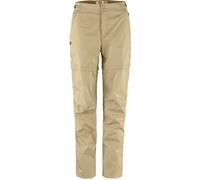 Fjall Raven - Walking trousers - Abisko Hike Zip Off Trousers W Fossil for Women in Softshell - Size 40 EU - Beige Beige 40 EU
