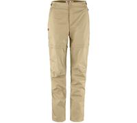Fjall Raven - Walking trousers - Abisko Hike Zip Off Trousers W Fossil for Women in Softshell - Size S/M - Beige Beige S/M