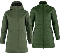 Fjall Raven - Warm and waterproof 3 in 1 Jacket - Visby 3 in 1 Jacket W Deep Forest for Women - Size L - Green Green L