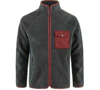 Fjall Raven - Warm comfortable fleece - Vardag Pile Fleece M Dark Grey Maroon for Men in Recycled Polyester - Size XL Grey XL