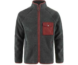 Fjall Raven - Warm comfortable fleece - Vardag Pile Fleece M Dark Grey Maroon for Men in Recycled Polyester - Size M Grey M