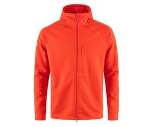 FJALLRAVEN 12600228-214 Abisko Grid Fleece Hoodie M Sweatshirt Men's Flame Orange Size L