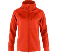 FJALLRAVEN 14600184-214 Abisko Grid Fleece Hoodie W Sweatshirt Women's Flame Orange Size XXS