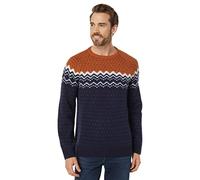 Fjallraven 81829-555-243 Övik Knit Sweater M Sweatshirt Men's Dark Navy-Terracotta Brown Size XXL