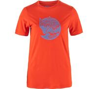 Fjallraven 84118-214-537 Abisko Wool Fox SS W T-Shirt Women's Flame Orange-Ultramarine Size S