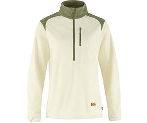Fjallraven 84785-113-622 Vardag Lite Fleece W Sweatshirt Women's Chalk White-Light Olive Size M