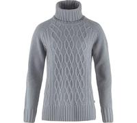 Fjallraven 84793-055 Övik Cable Knit Roller Neck W Sweatshirt Women's Flint Grey Size M