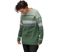 Fjallraven 86992-679-674 Övik Path Knit W/Övik Path Knit W Sweatshirt Women's Deep Patina-Misty Green Size XL