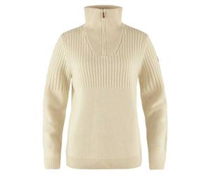 Fjallraven 86993-113 Övik Half Zip Knit W Sweatshirt Women's Chalk White Size L