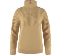 Fjallraven 86993-196 Övik Half Zip Knit W Sweatshirt Women's Dune Beige Size XL