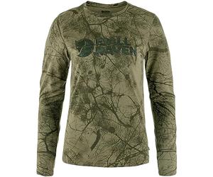 Fjallraven 87136-626 Värmland Wool LS W Sweatshirt Women's Green Camo Size XXS