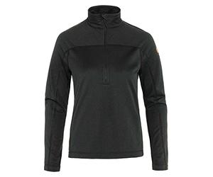 Fjallraven 87141-550 Abisko Lite Fleece Half Zip W Sweatshirt Women's Black Size L