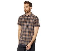 Fjallraven Men's Abisko Hike Shirt SS M, Dark Navy-buckwheat Brown, XL