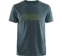 FJALLRAVEN Men's Fjällräven Logo Short Sleeve T Shirt, Navy, M UK