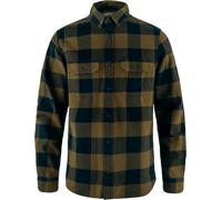 FJALLRAVEN Men's Övik Heavy Flannel Shirt M T, Wood Brown/Dark Navy, XXL