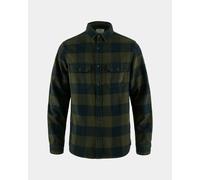 Fjallraven Mens Ovik Shirt in Dark Green Cotton - Size Medium